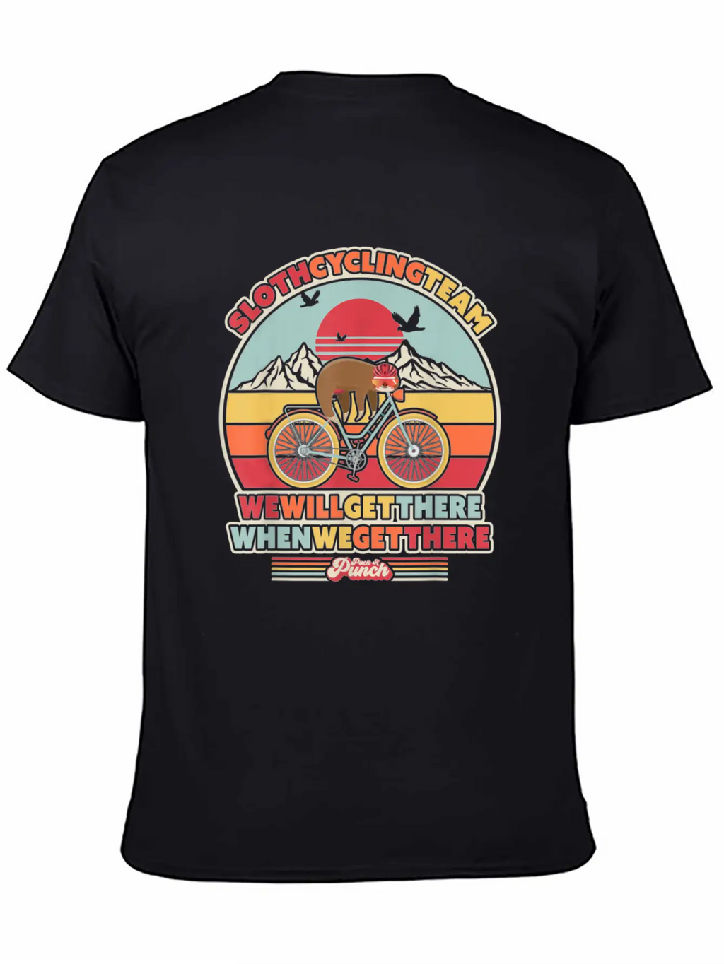 Sloth Cycling Team Essential Cotton Tee For Daily Outfits – Unisex Style