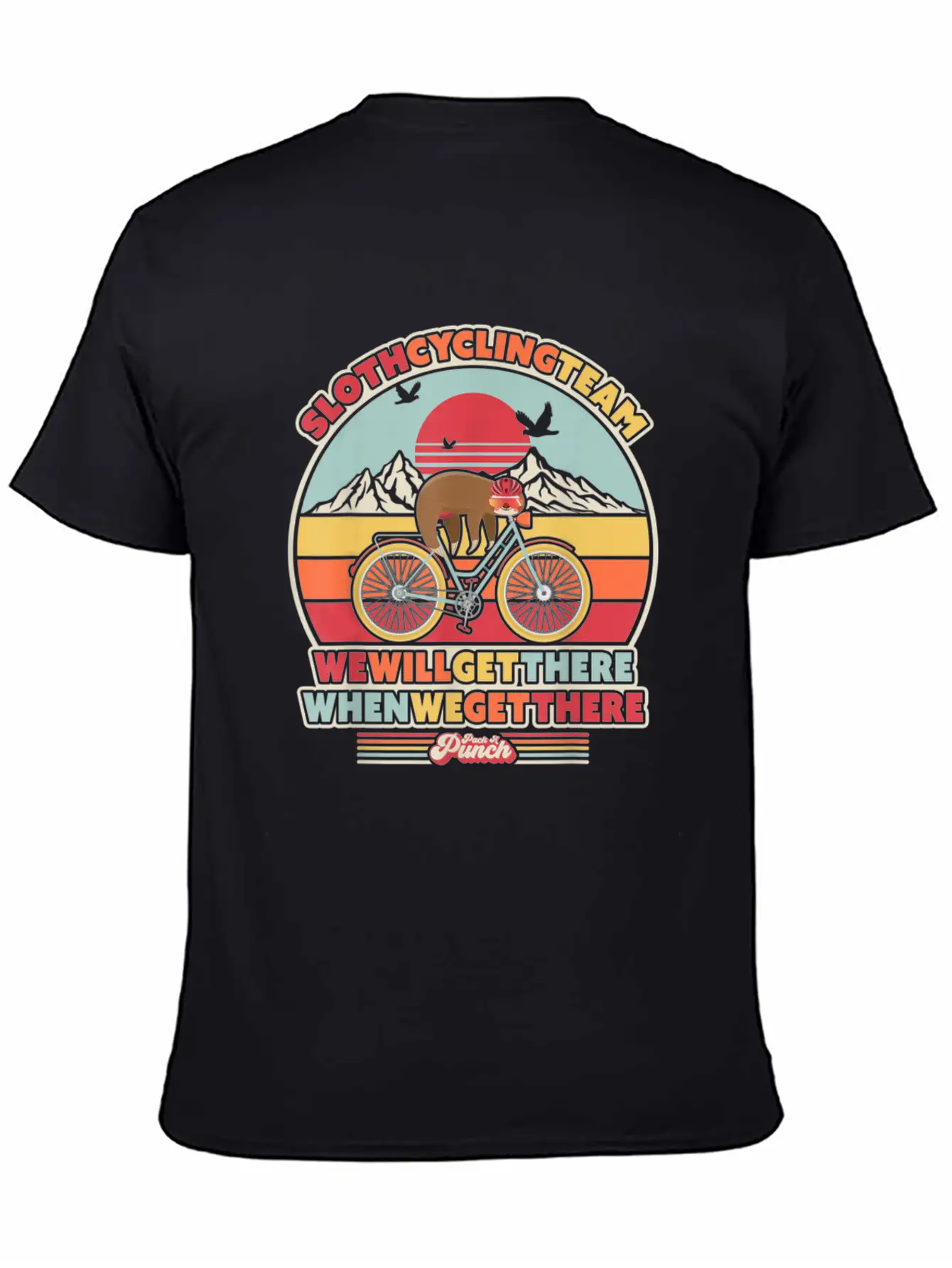 Sloth Cycling Team Essential Cotton Tee For Daily Outfits – Unisex Style