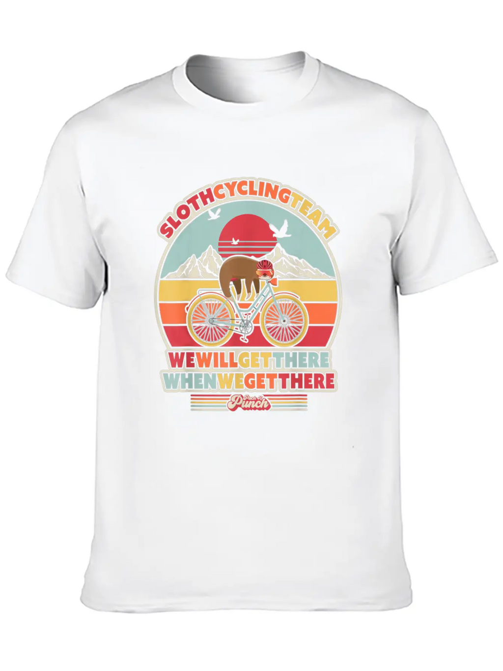 Sloth Cycling Team Essential Cotton Tee For Daily Outfits – Unisex Style