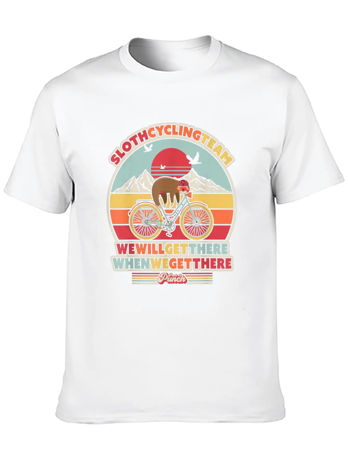 Sloth Cycling Team Essential Cotton Tee For Daily Outfits – Unisex Style