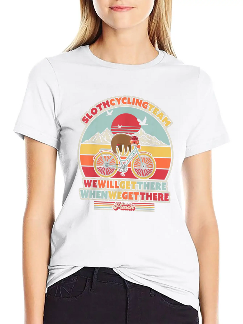 Sloth Cycling Team Essential Cotton Tee For Daily Outfits – Unisex Style