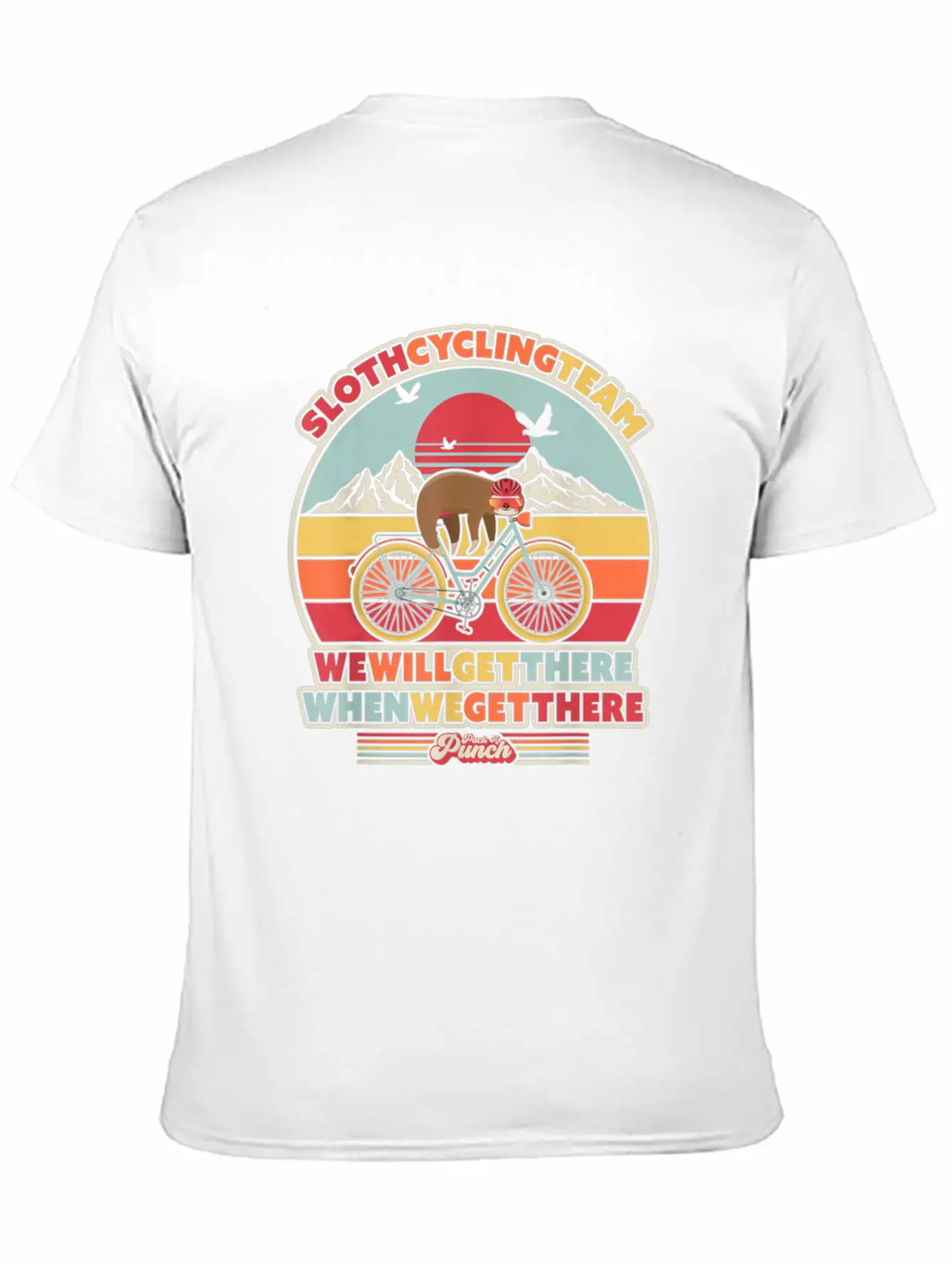 Sloth Cycling Team Essential Cotton Tee For Daily Outfits – Unisex Style