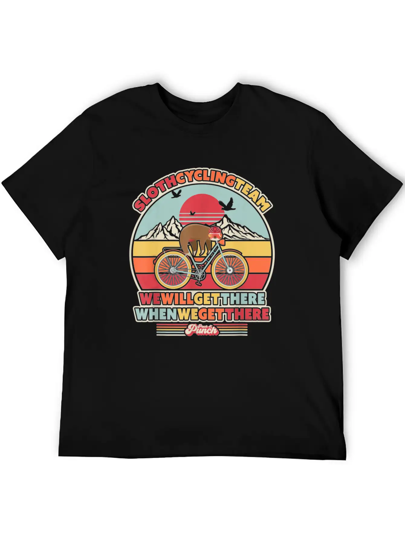 Sloth Cycling Team Essential Cotton Tee For Daily Outfits – Unisex Style