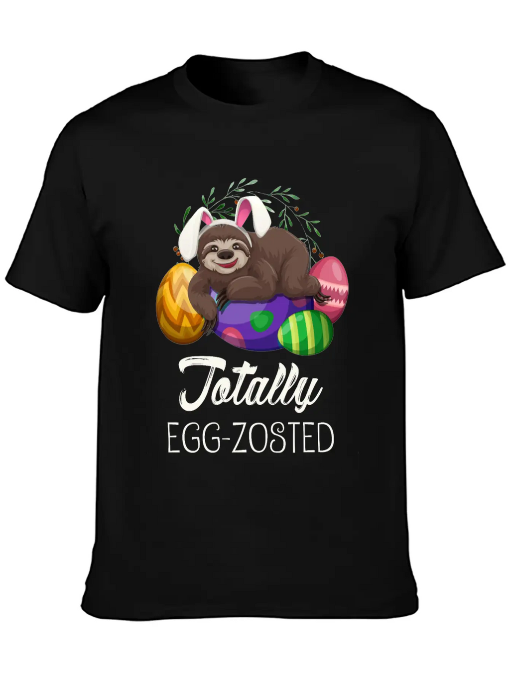 Sloth Easter For Lazy Tired People Unisex Short Sleeve Soft Cotton T-Shirt – Casual Everyday Wear
