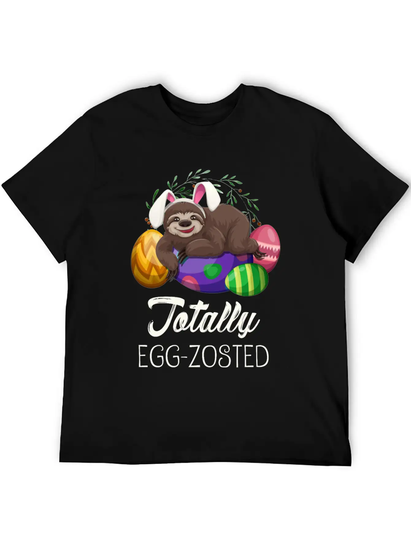 Sloth Easter For Lazy Tired People Unisex Short Sleeve Soft Cotton T-Shirt – Casual Everyday Wear