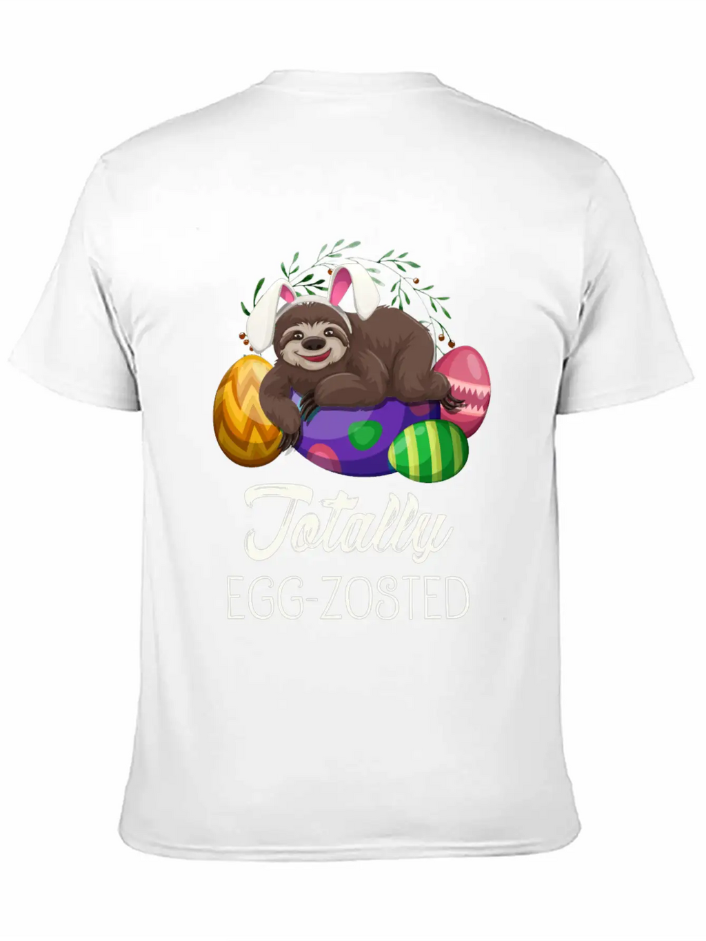 Sloth Easter For Lazy Tired People Unisex Short Sleeve Soft Cotton T-Shirt – Casual Everyday Wear