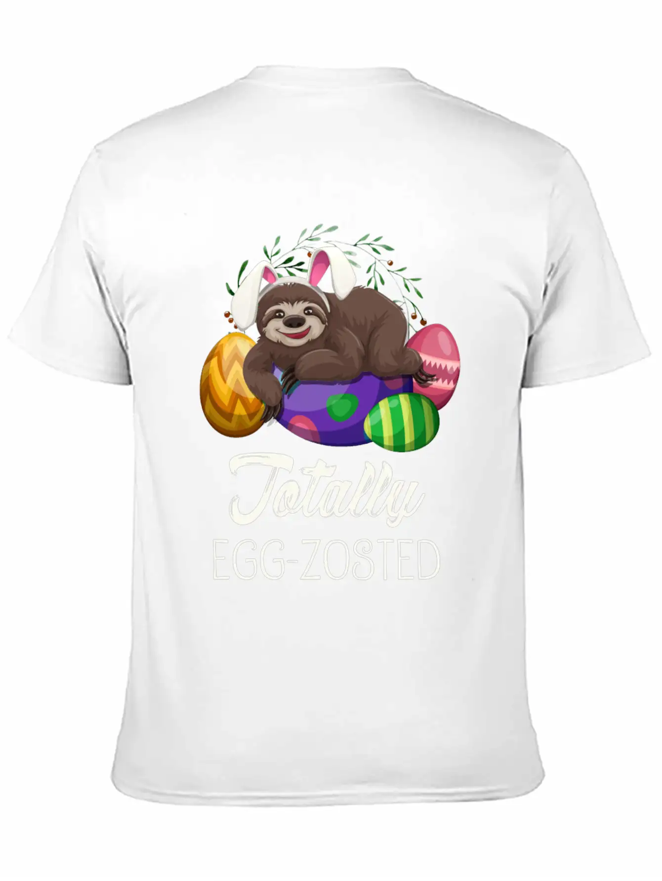 Sloth Easter For Lazy Tired People Unisex Short Sleeve Soft Cotton T-Shirt – Casual Everyday Wear