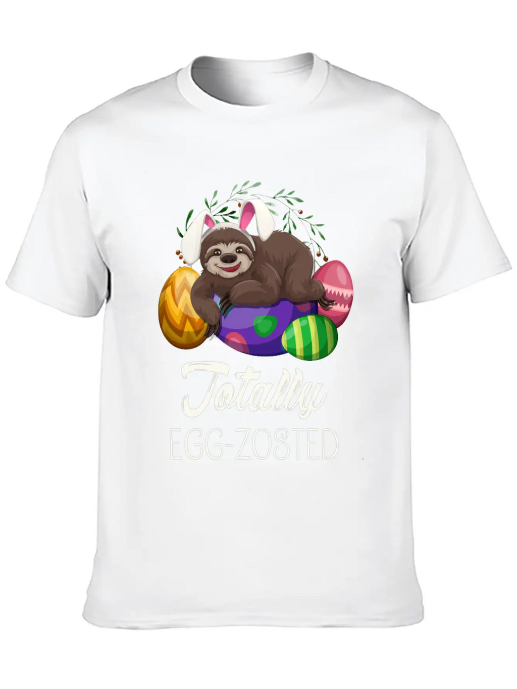Sloth Easter For Lazy Tired People Unisex Short Sleeve Soft Cotton T-Shirt – Casual Everyday Wear