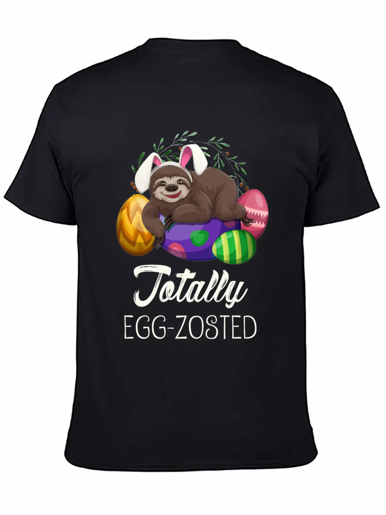 Sloth Easter For Lazy Tired People Unisex Short Sleeve Soft Cotton T-Shirt – Casual Everyday Wear