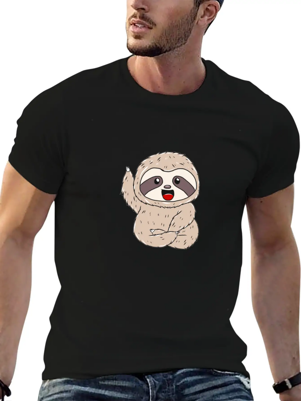 Sloth Gift Idea Breathable Soft Cotton T-Shirt – Timeless Casual Look