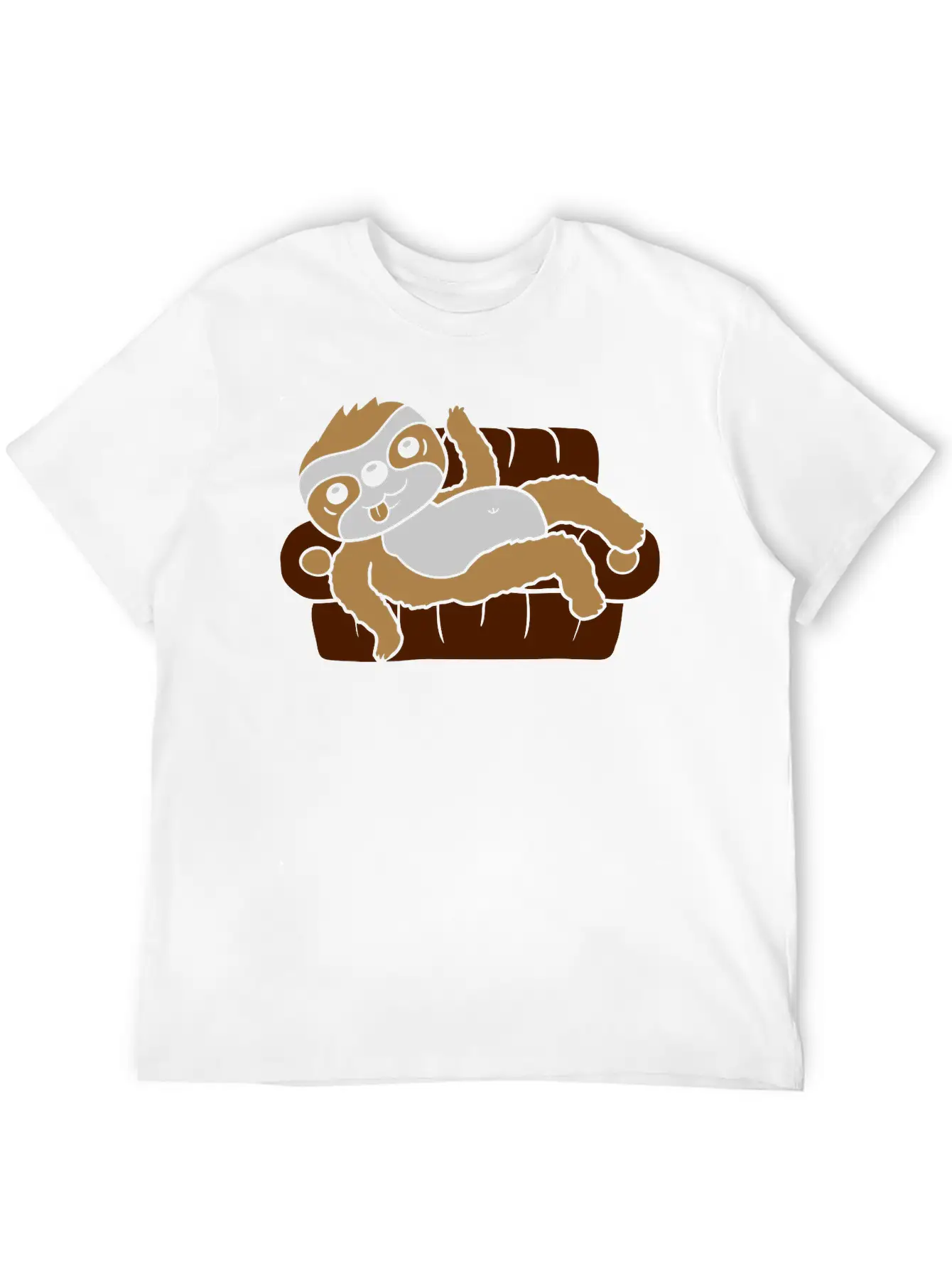 Sloth Home Chill Sofa Stylish Everyday T-Shirt – Unisex Basic Cotton Tee
