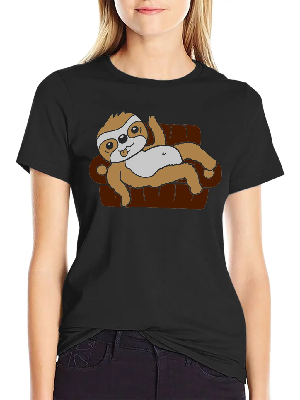 Sloth Home Chill Sofa Stylish Everyday T-Shirt – Unisex Basic Cotton Tee