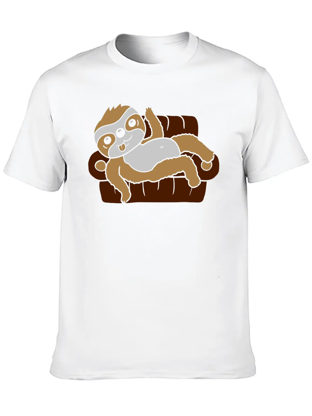 Sloth Home Chill Sofa Stylish Everyday T-Shirt – Unisex Basic Cotton Tee