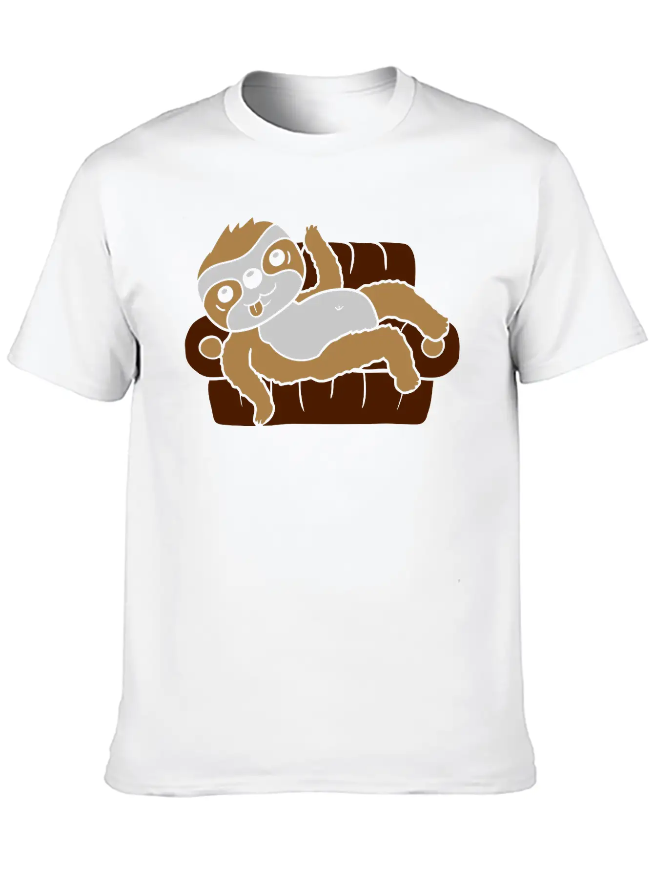 Sloth Home Chill Sofa Stylish Everyday T-Shirt – Unisex Basic Cotton Tee
