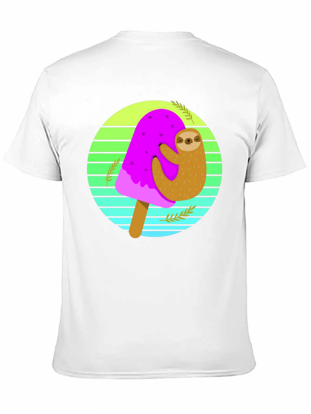 Sloth Ice Sunset Unisex Casual T-Shirt – Clean Design For Daily Comfort