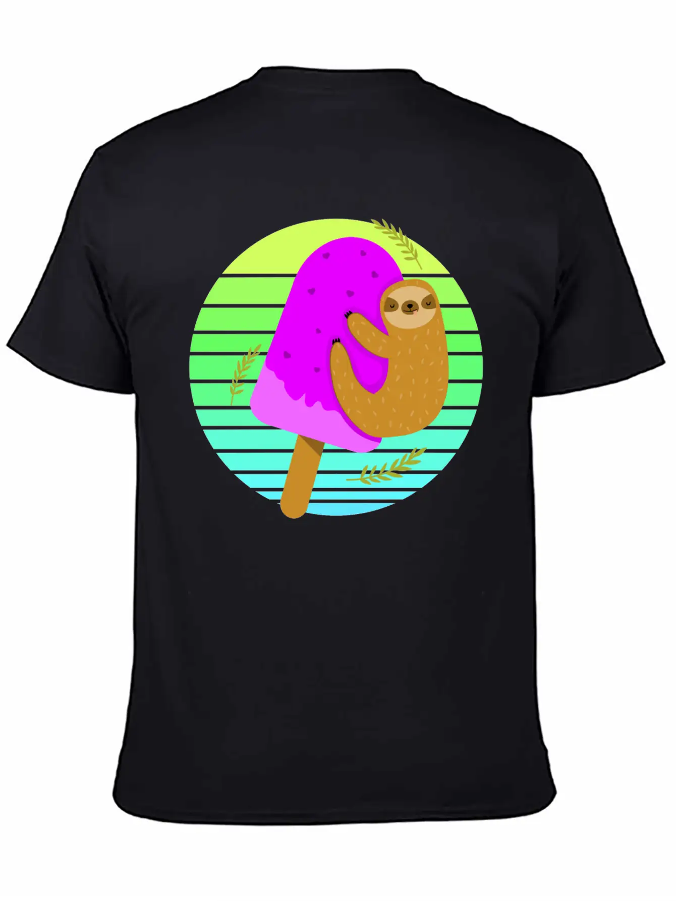 Sloth Ice Sunset Unisex Casual T-Shirt – Clean Design For Daily Comfort