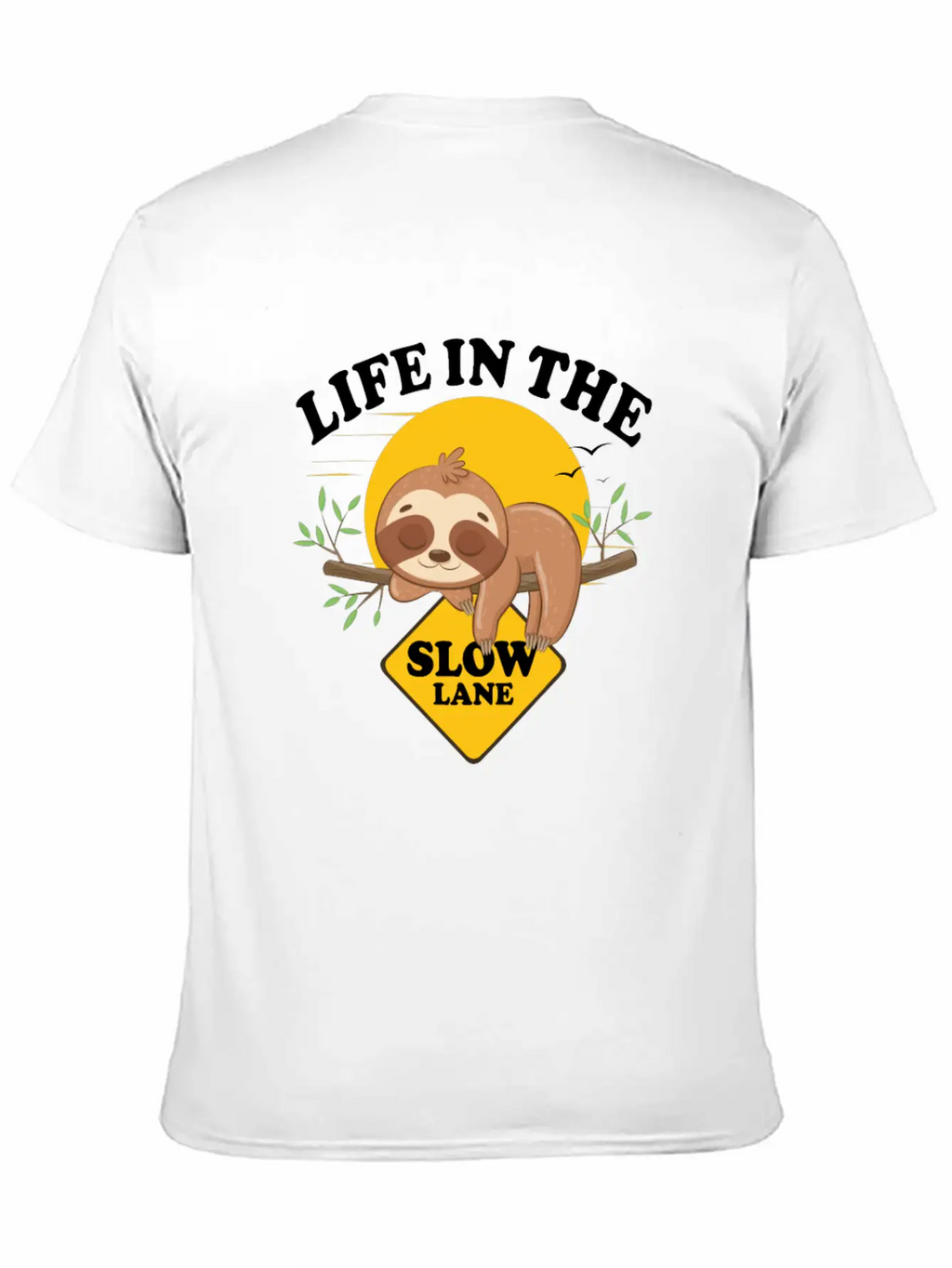Sloth Life In The Slow Lane Funny Sloth Unisex Casual T-Shirt – Clean Design For Daily Comfort