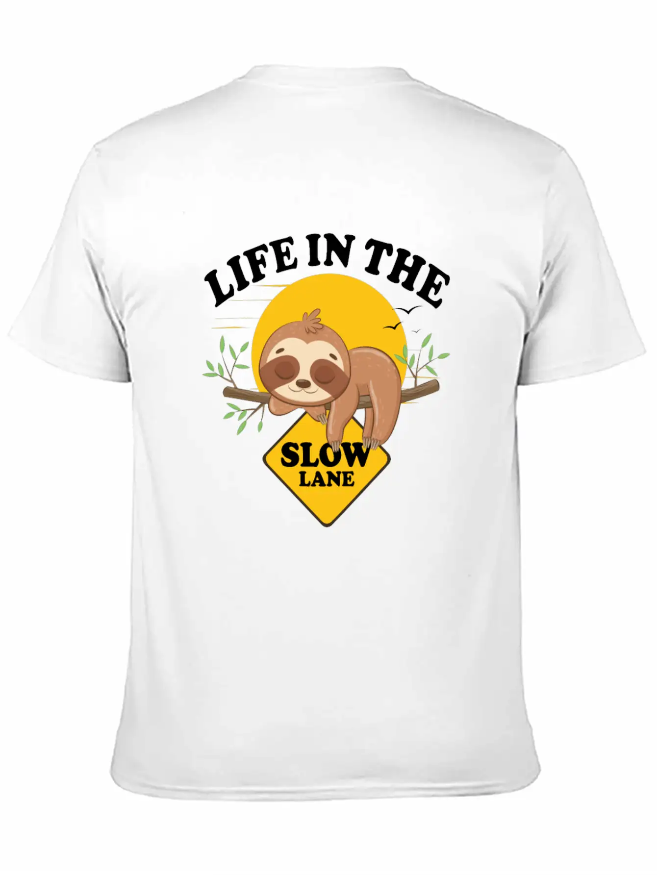 Sloth Life In The Slow Lane Funny Sloth Unisex Casual T-Shirt – Clean Design For Daily Comfort
