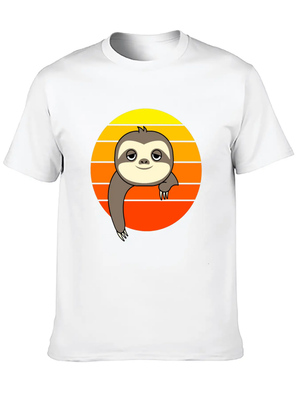 Sloth Sunset Casual Graphic T-Shirt – Simple And Comfortable Daily Wear