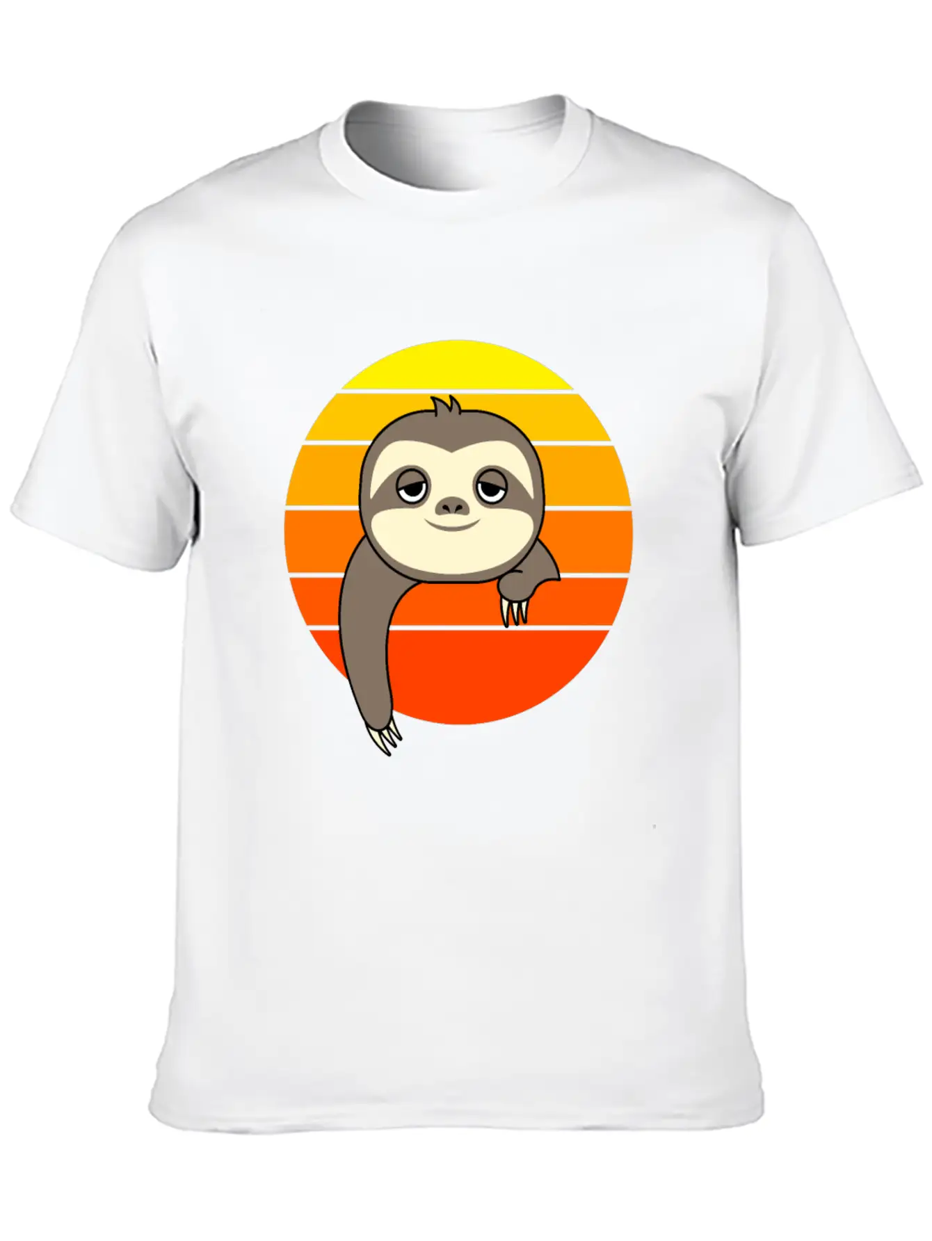 Sloth Sunset Casual Graphic T-Shirt – Simple And Comfortable Daily Wear