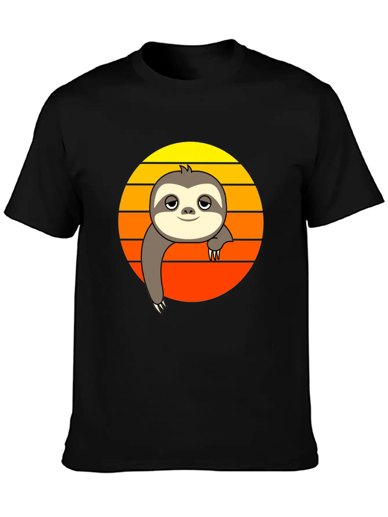 Sloth Sunset Casual Graphic T-Shirt – Simple And Comfortable Daily Wear