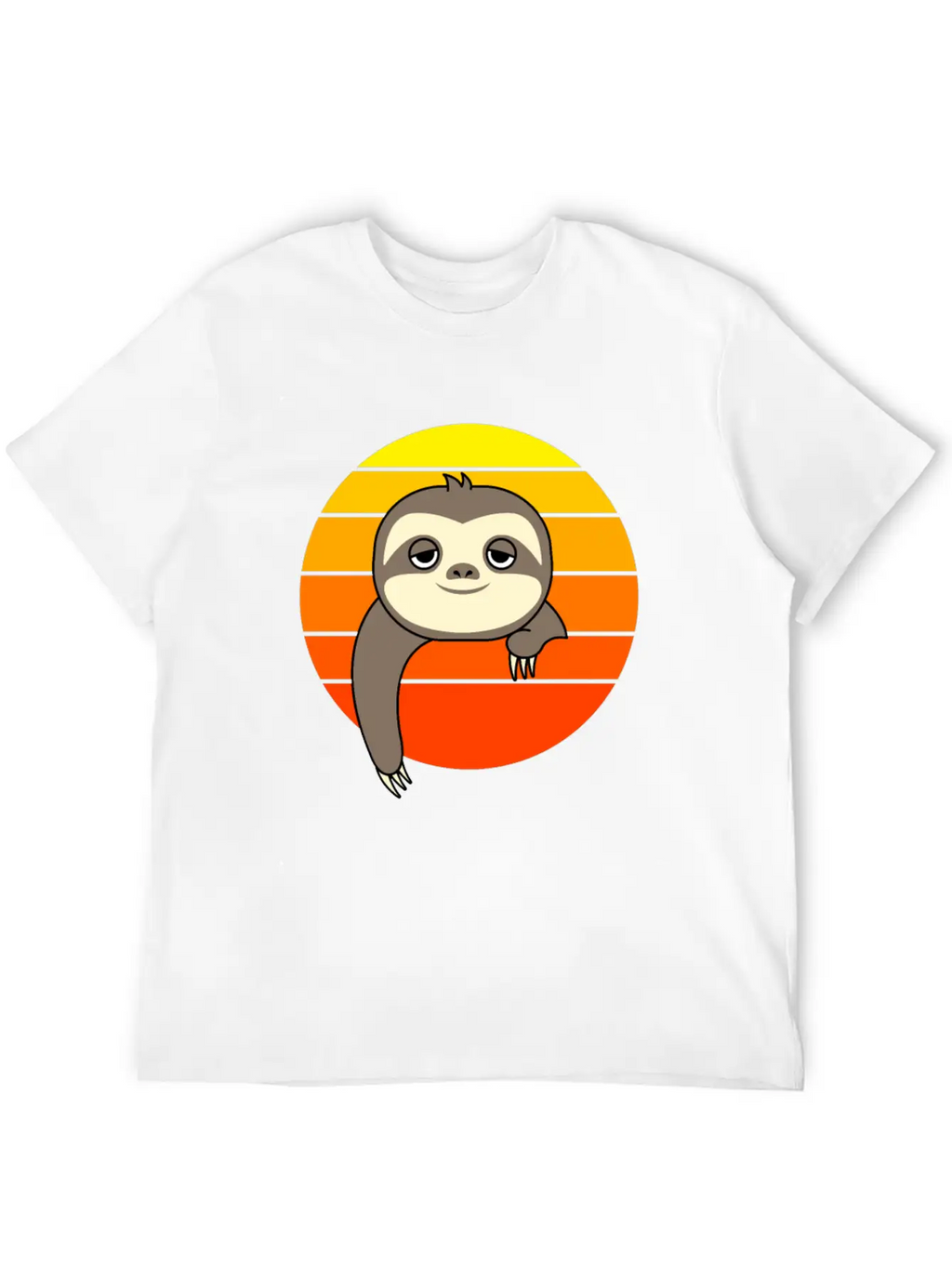 Sloth Sunset Casual Graphic T-Shirt – Simple And Comfortable Daily Wear