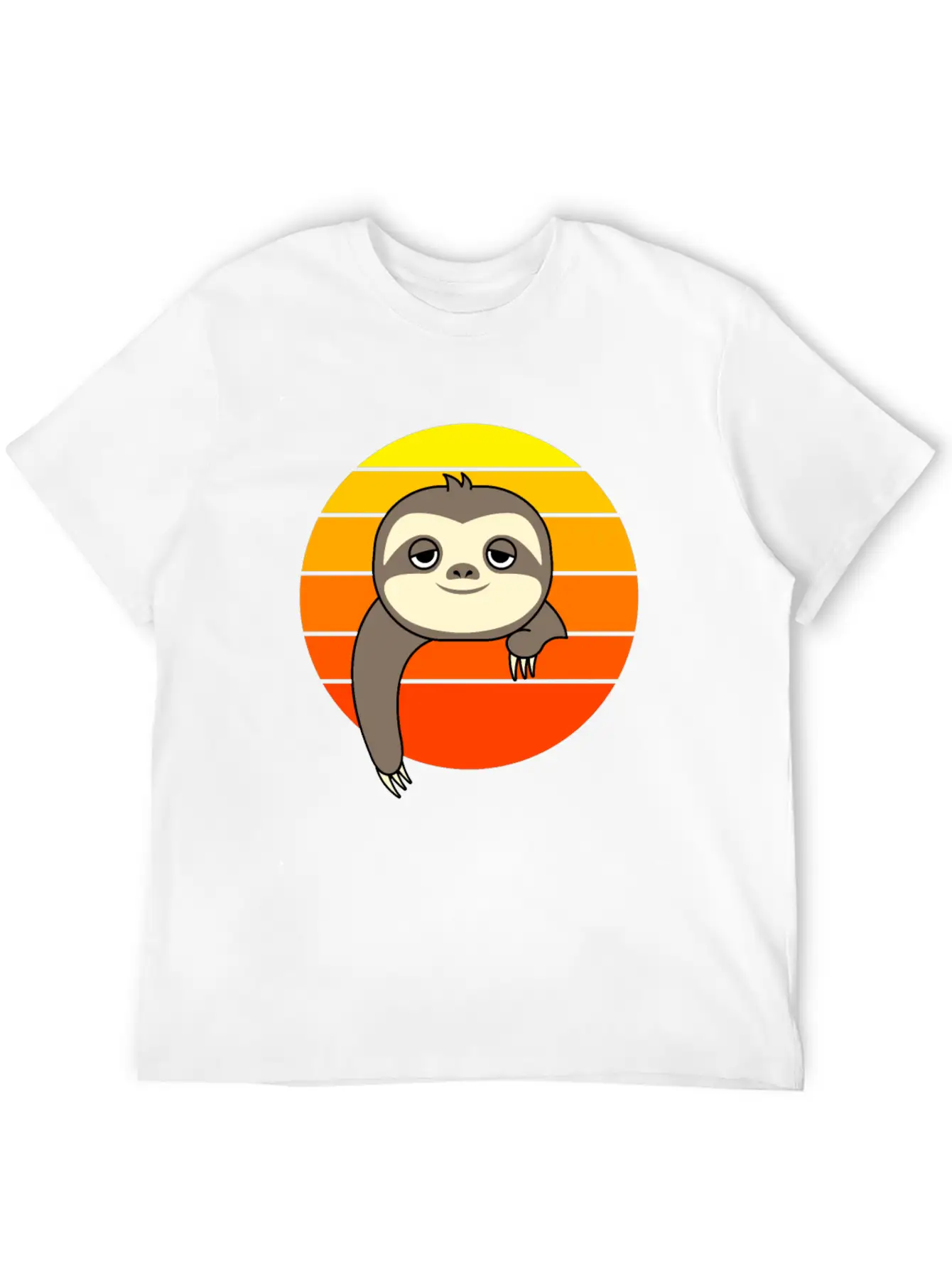 Sloth Sunset Casual Graphic T-Shirt – Simple And Comfortable Daily Wear