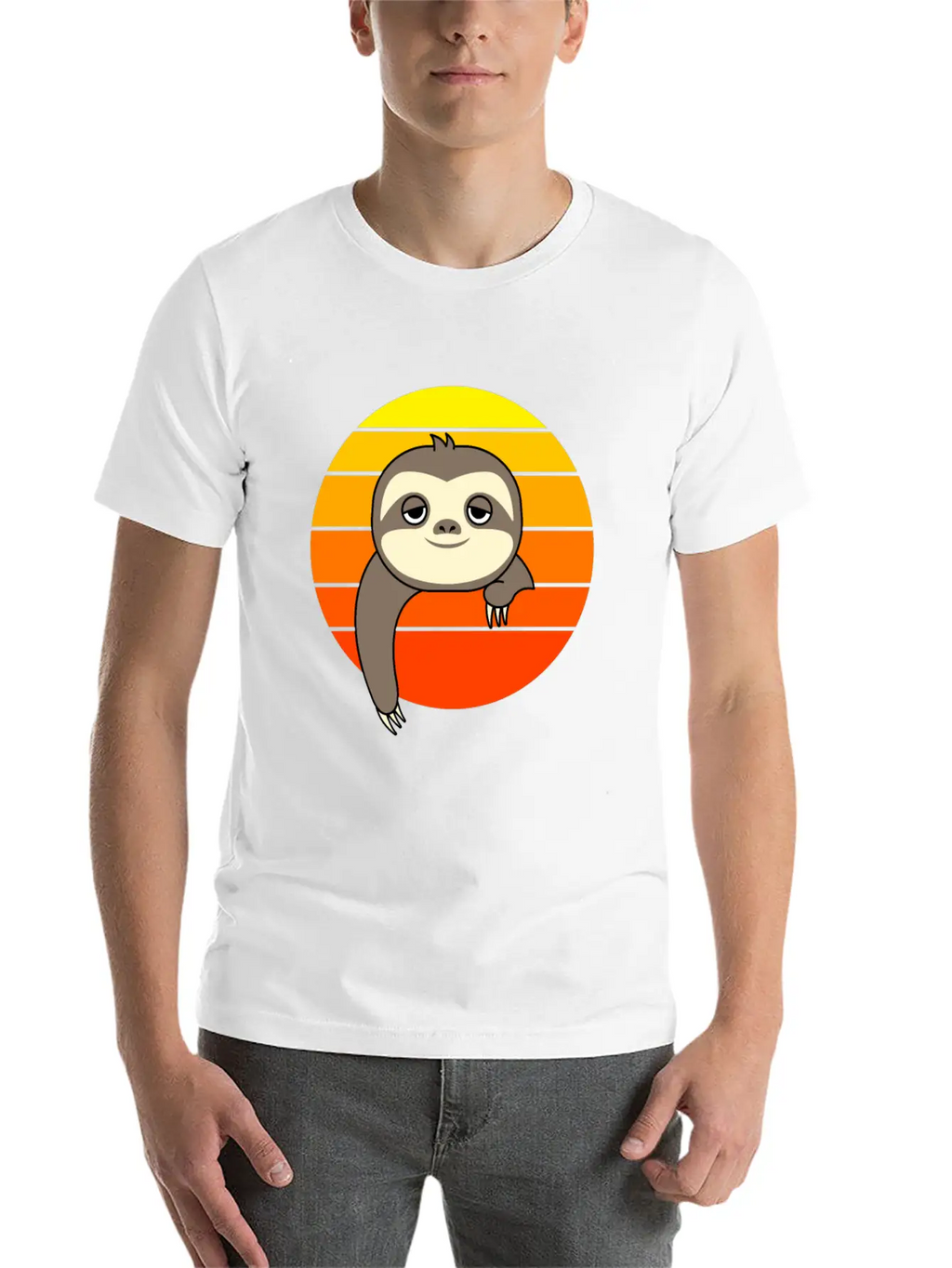 Sloth Sunset Casual Graphic T-Shirt – Simple And Comfortable Daily Wear