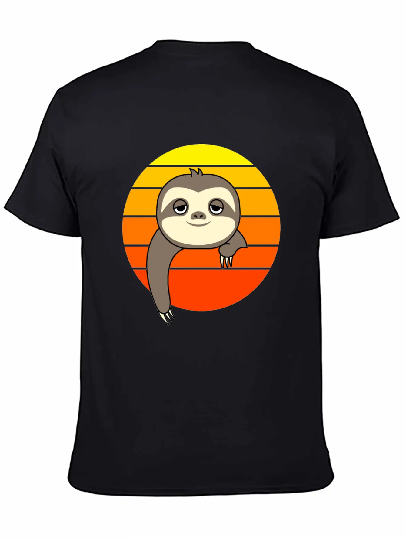 Sloth Sunset Casual Graphic T-Shirt – Simple And Comfortable Daily Wear