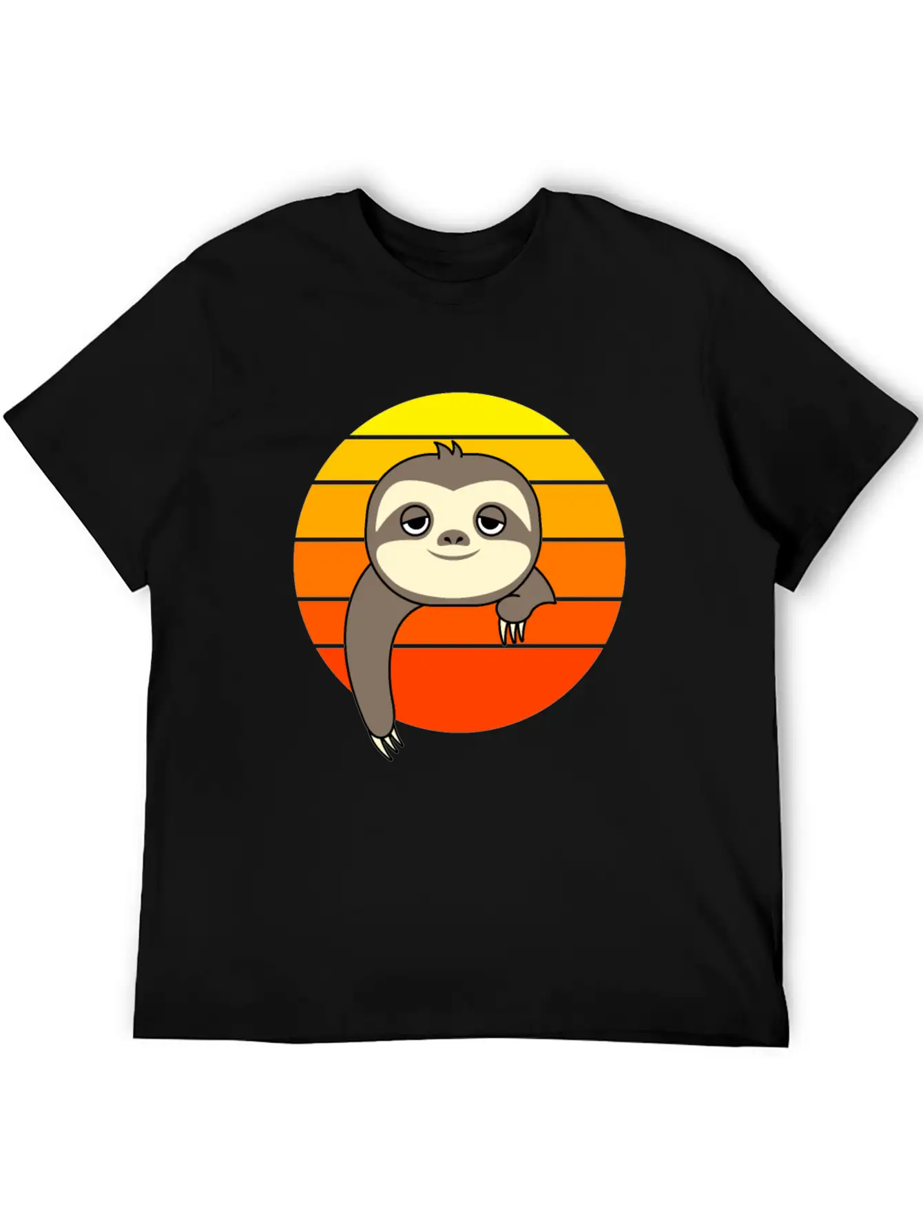 Sloth Sunset Casual Graphic T-Shirt – Simple And Comfortable Daily Wear