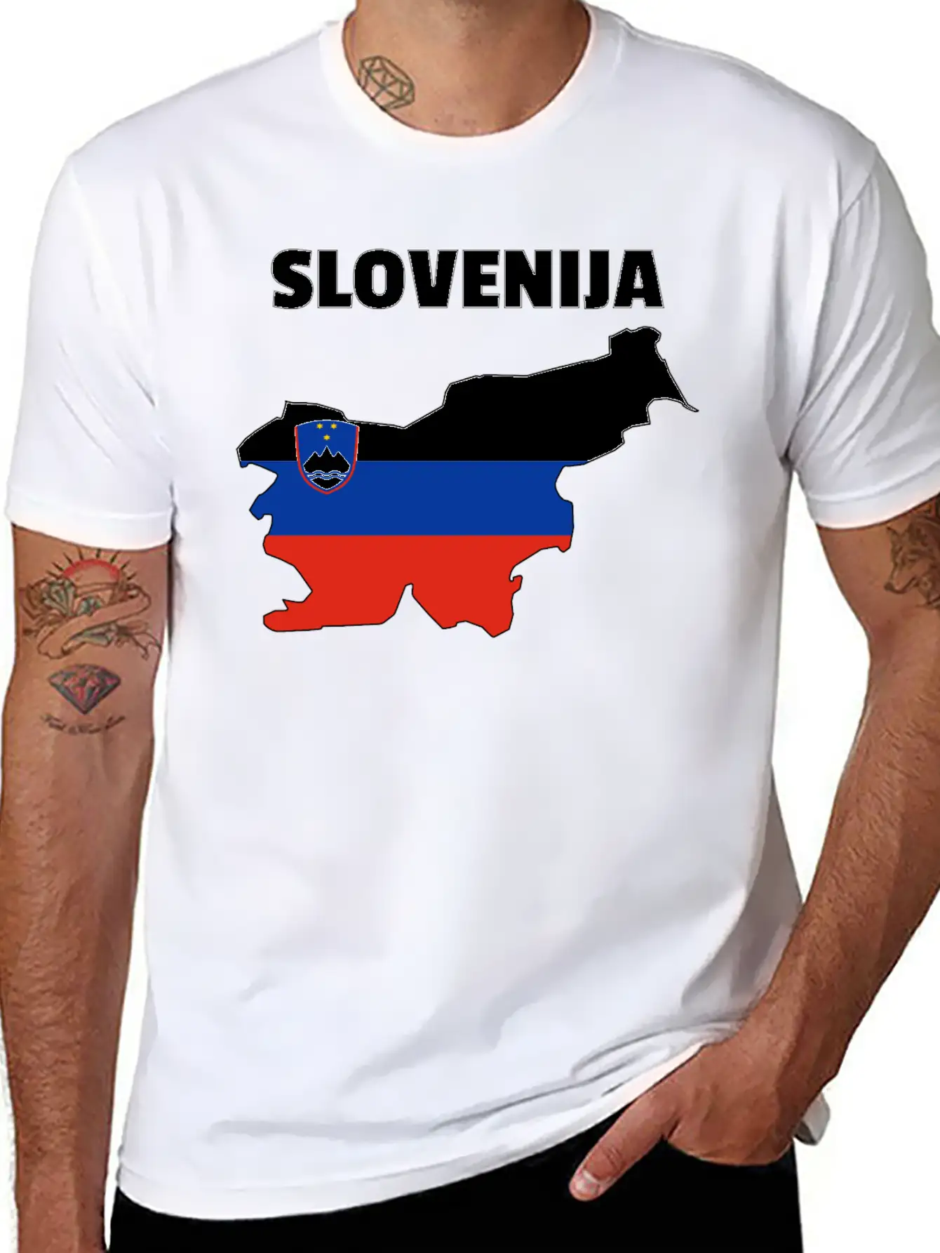 Slovenia Flag Map Unisex Casual T-Shirt – Clean Design For Daily Comfort