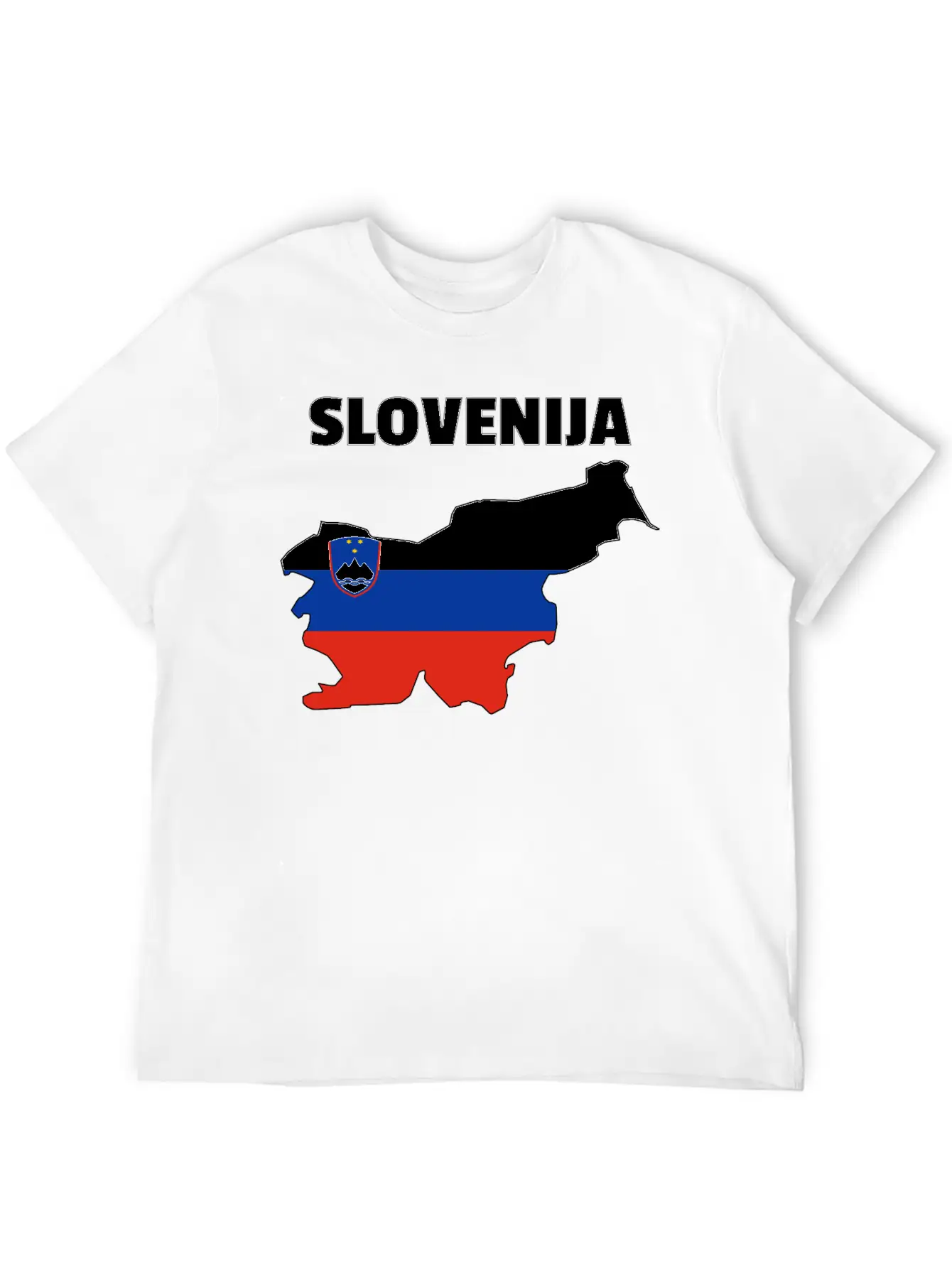 Slovenia Flag Map Unisex Casual T-Shirt – Clean Design For Daily Comfort