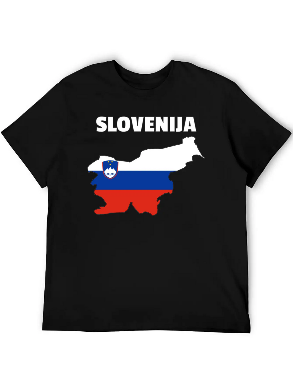 Slovenia Flag Map Unisex Casual T-Shirt – Clean Design For Daily Comfort