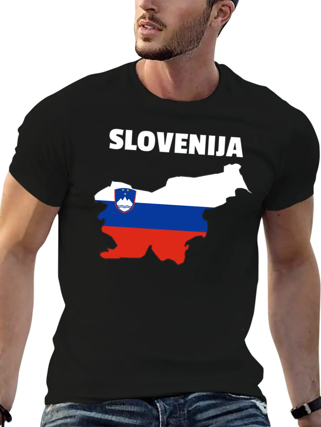 Slovenia Flag Map Unisex Casual T-Shirt – Clean Design For Daily Comfort