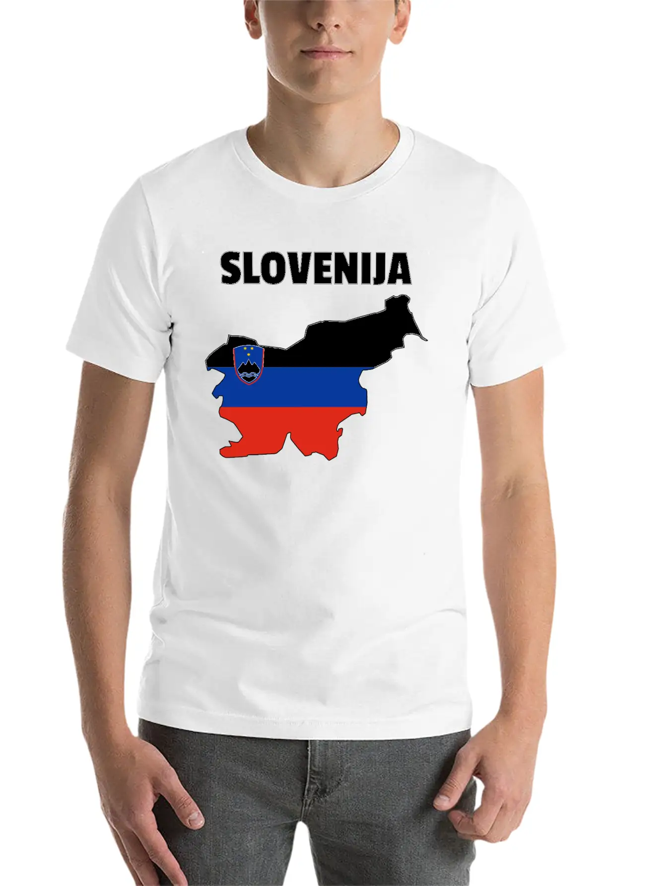 Slovenia Flag Map Unisex Casual T-Shirt – Clean Design For Daily Comfort