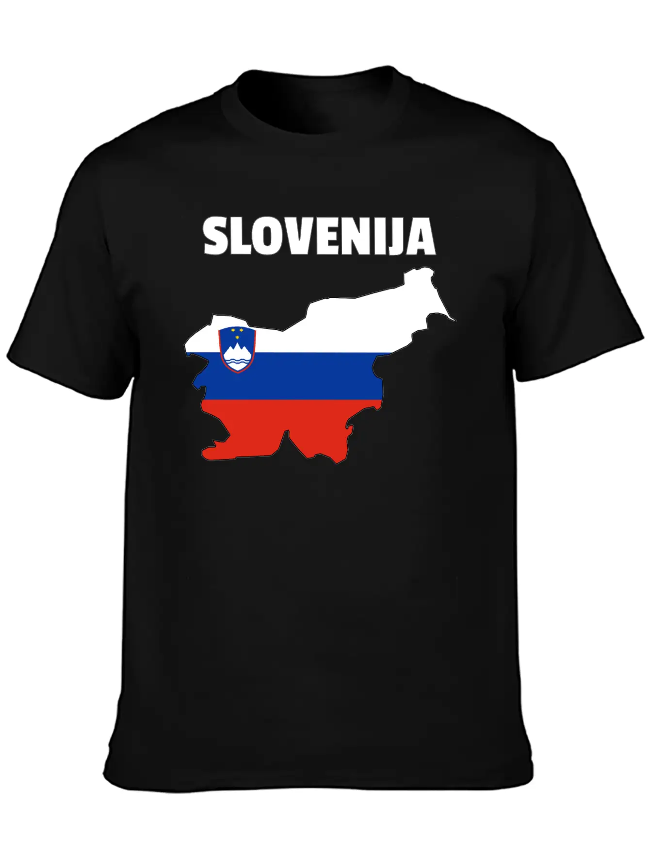 Slovenia Flag Map Unisex Casual T-Shirt – Clean Design For Daily Comfort