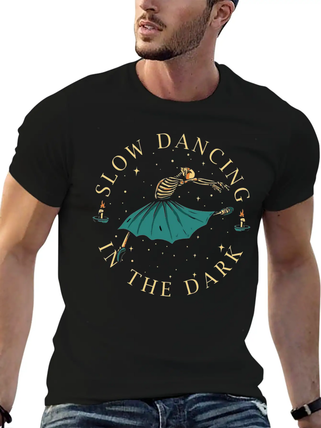 Slow Dancing In The Dark- Skeleton Dancing Breathable Soft Cotton T-Shirt – Timeless Casual Look