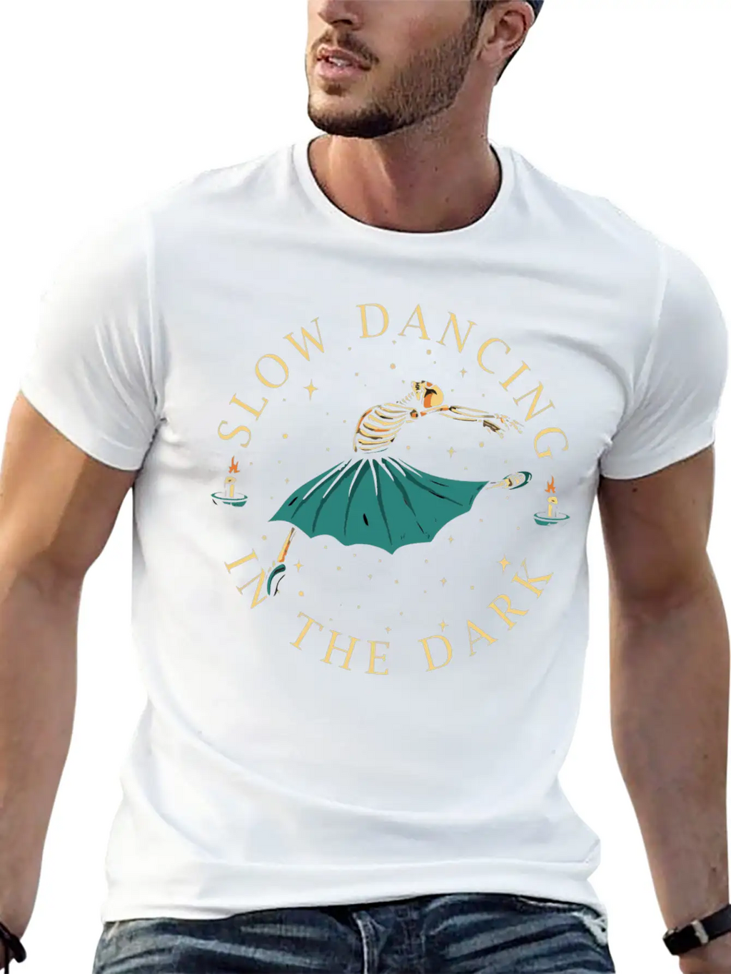 Slow Dancing In The Dark- Skeleton Dancing Breathable Soft Cotton T-Shirt – Timeless Casual Look