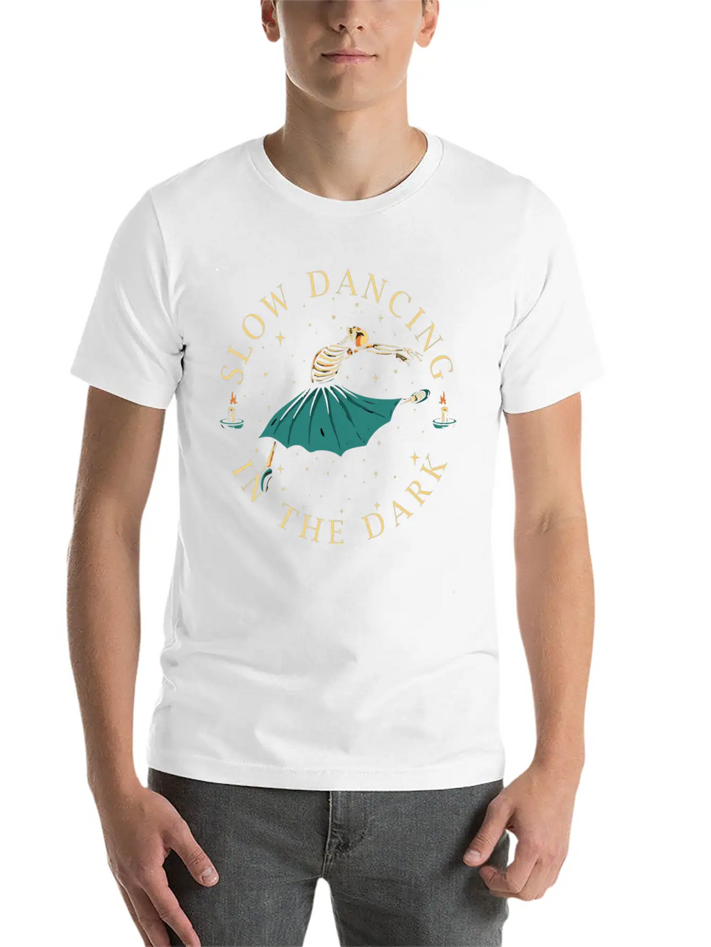 Slow Dancing In The Dark- Skeleton Dancing Breathable Soft Cotton T-Shirt – Timeless Casual Look