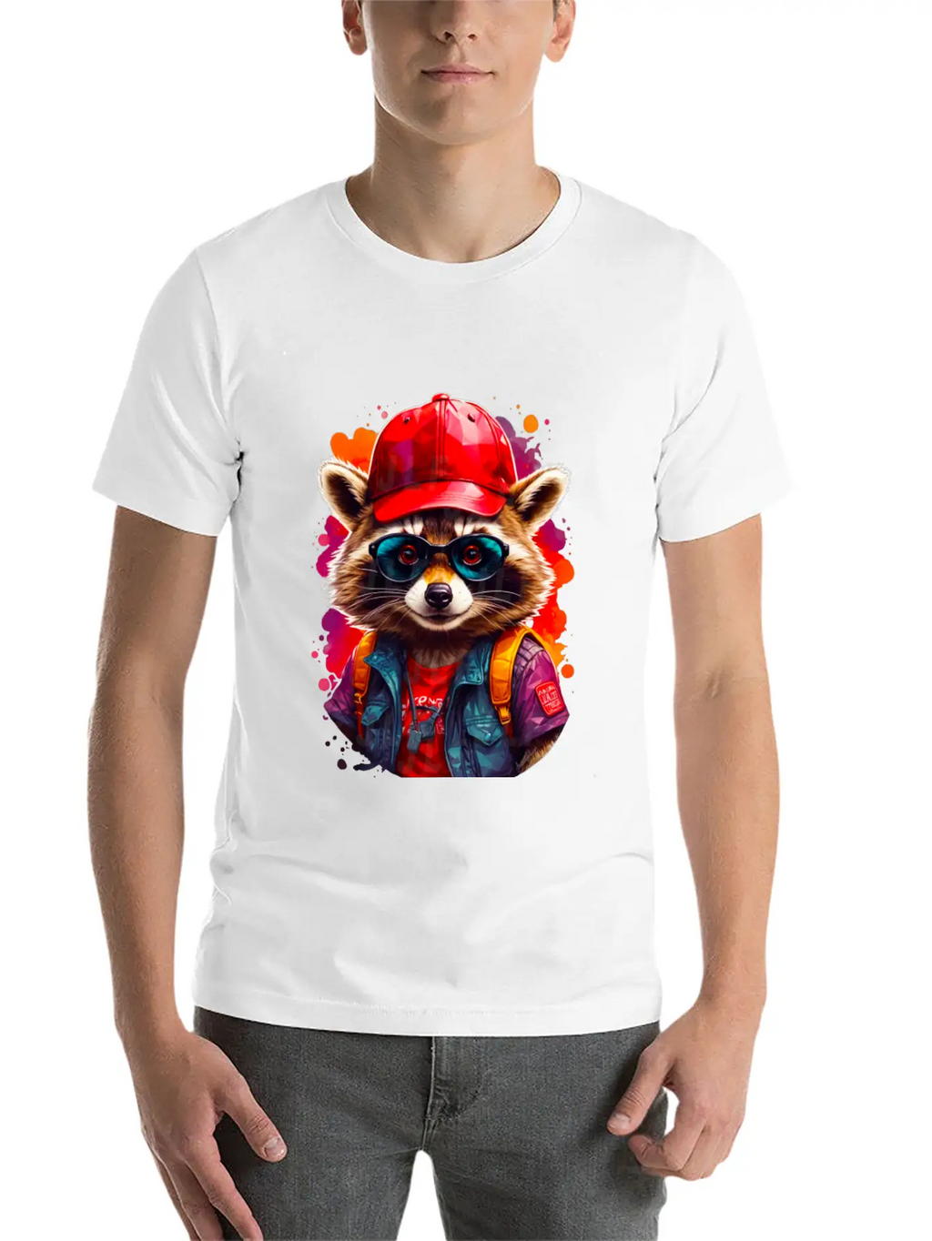 Sly Coach Rocko Raccoon Casual Graphic T-Shirt – Simple And Comfortable Daily Wear