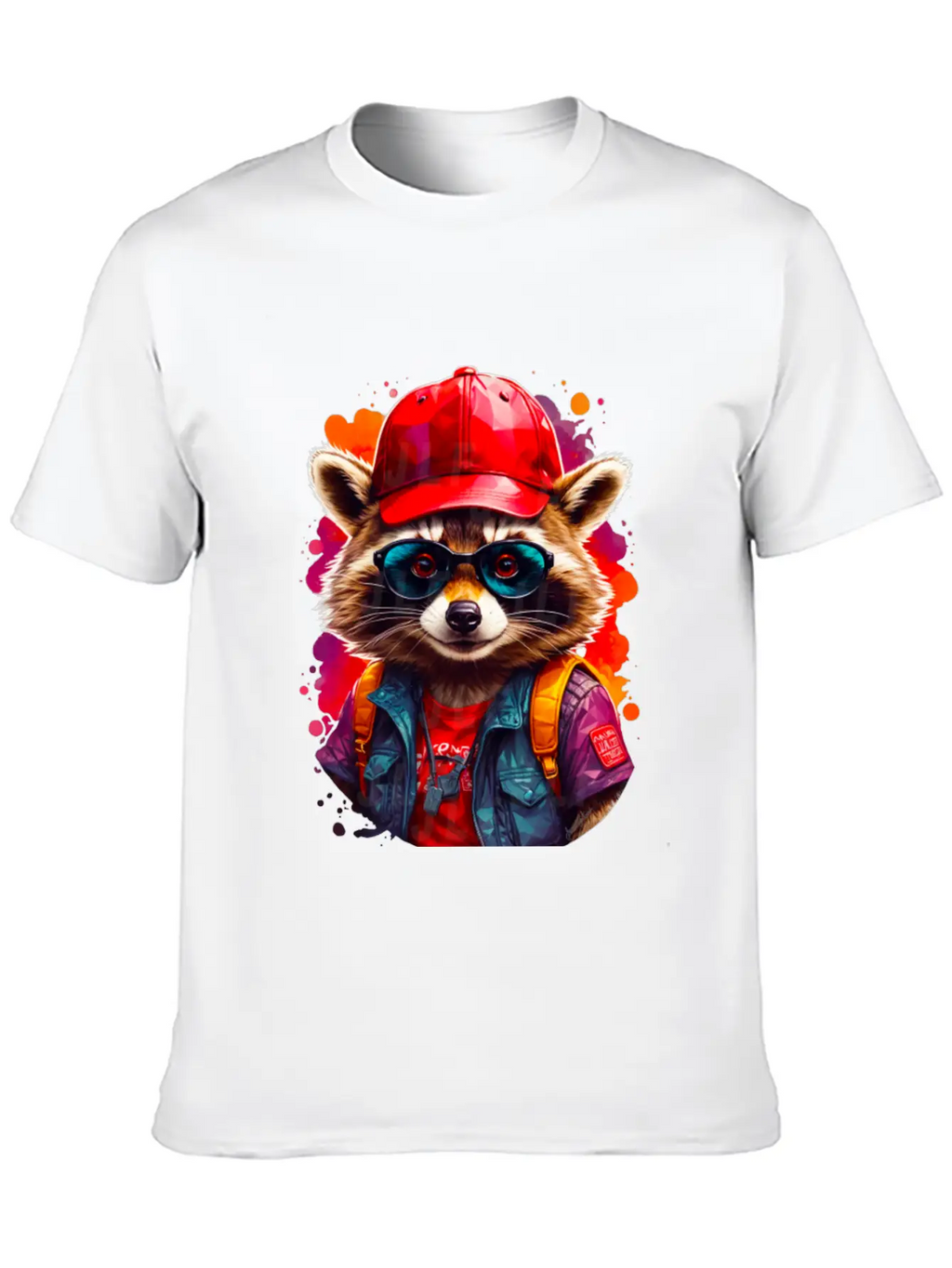Sly Coach Rocko Raccoon Casual Graphic T-Shirt – Simple And Comfortable Daily Wear