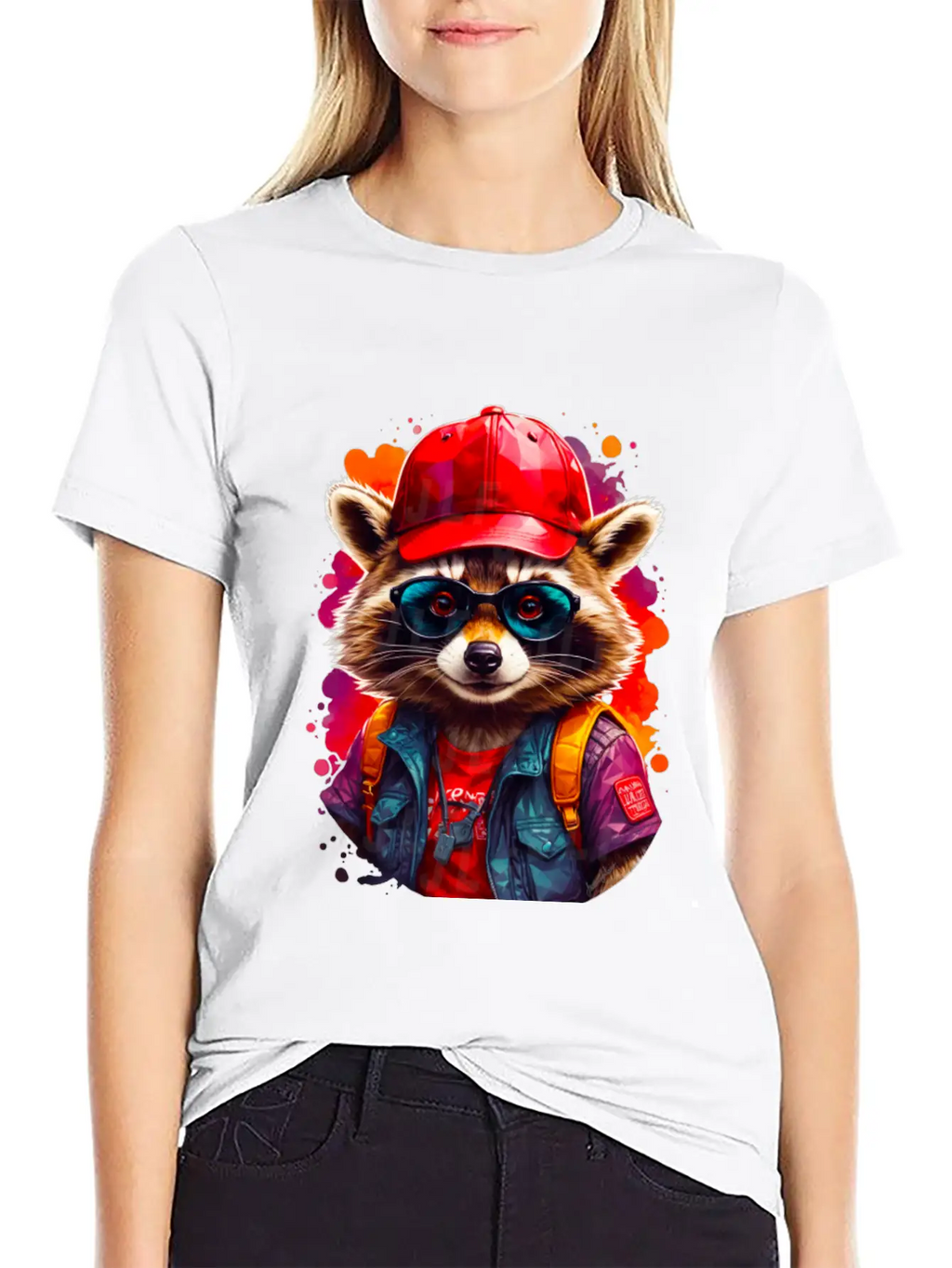 Sly Coach Rocko Raccoon Casual Graphic T-Shirt – Simple And Comfortable Daily Wear