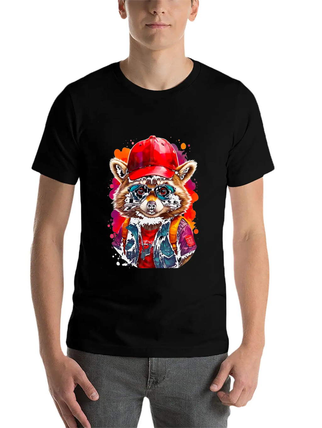 Sly Coach Rocko Raccoon Casual Graphic T-Shirt – Simple And Comfortable Daily Wear