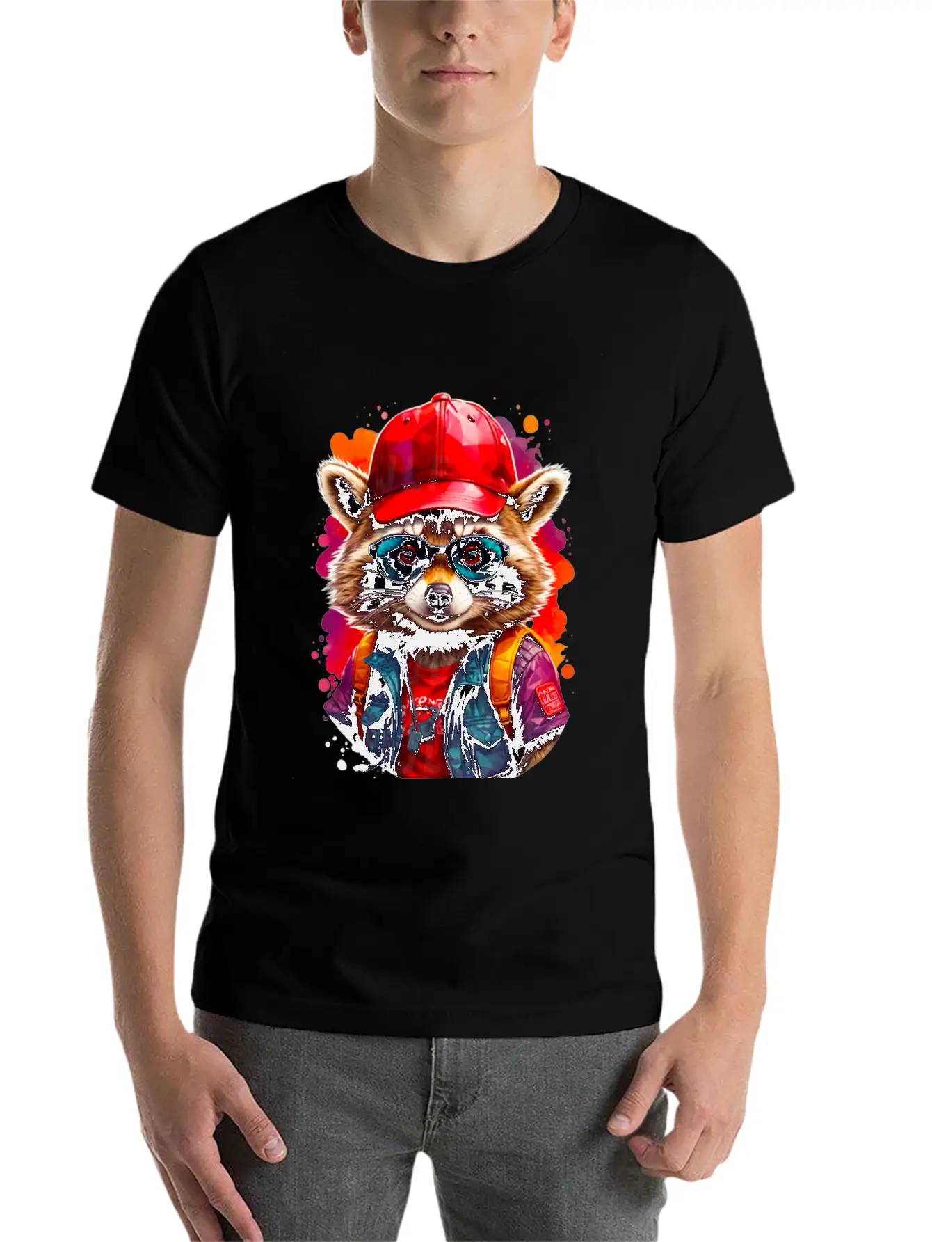 Sly Coach Rocko Raccoon Casual Graphic T-Shirt – Simple And Comfortable Daily Wear