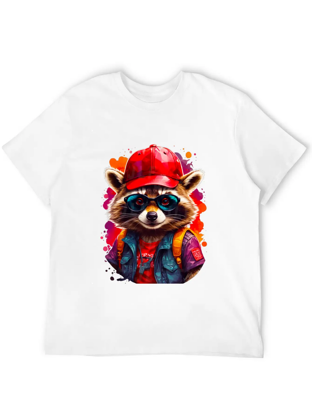 Sly Coach Rocko Raccoon Casual Graphic T-Shirt – Simple And Comfortable Daily Wear