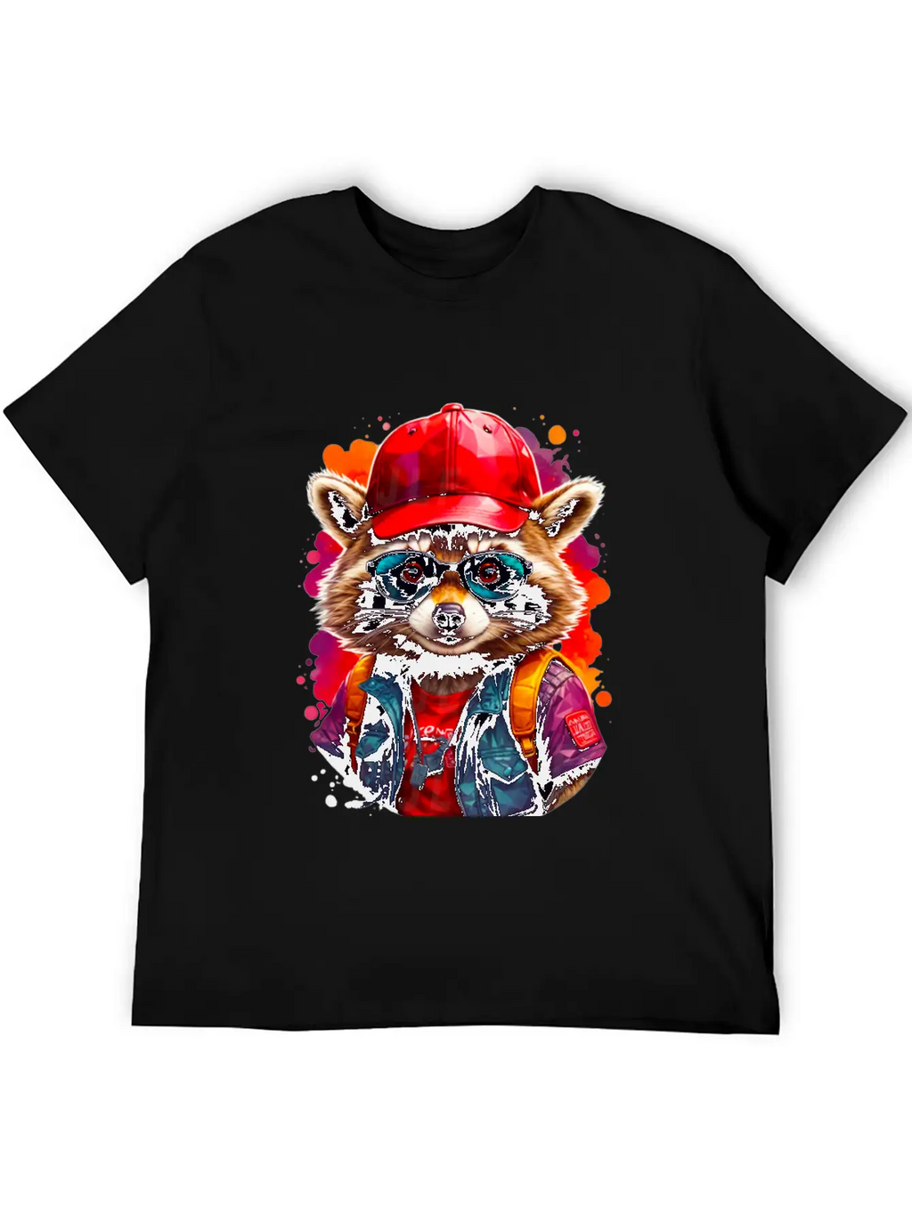 Sly Coach Rocko Raccoon Casual Graphic T-Shirt – Simple And Comfortable Daily Wear