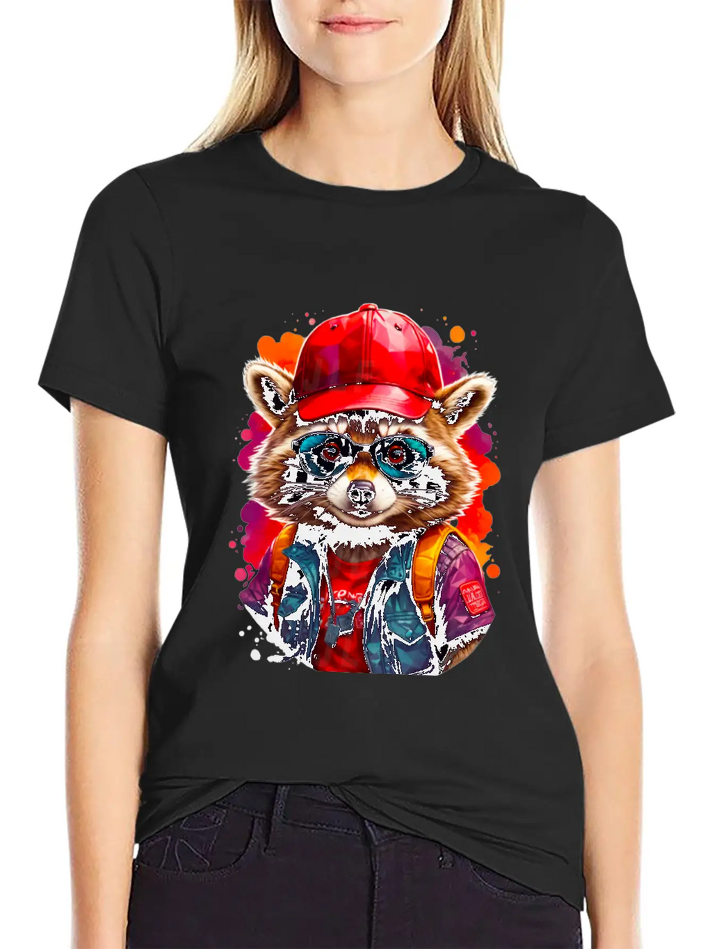 Sly Coach Rocko Raccoon Casual Graphic T-Shirt – Simple And Comfortable Daily Wear