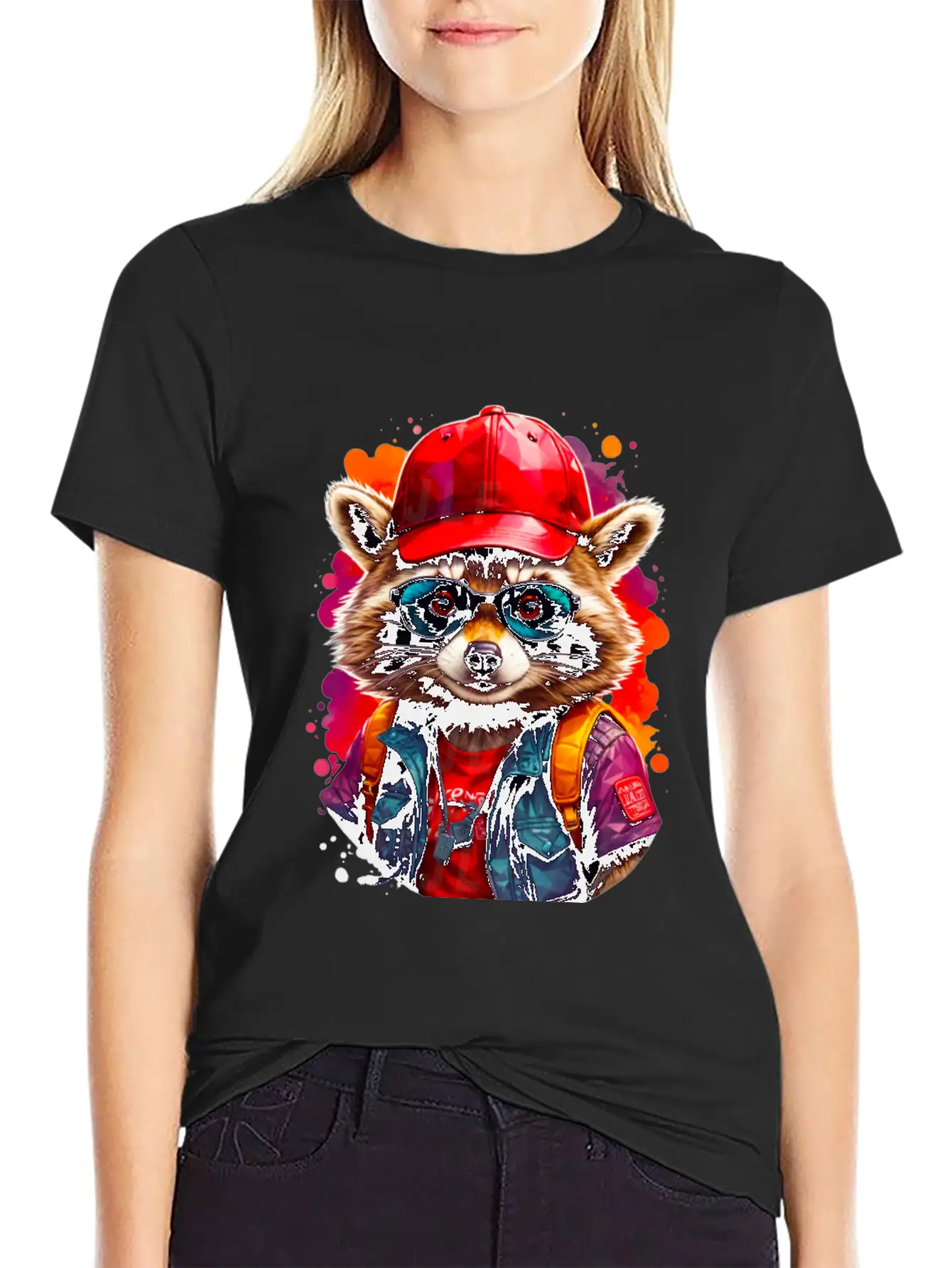 Sly Coach Rocko Raccoon Casual Graphic T-Shirt – Simple And Comfortable Daily Wear
