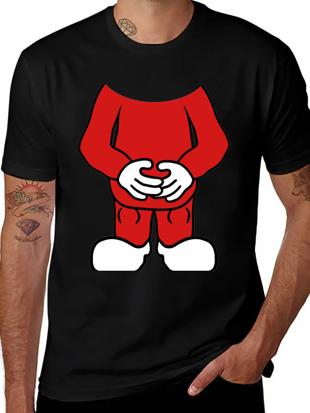 Small Body Head Comic Cartoon Clipart Funny Headle Breathable Graphic T-Shirt – Perfect For Casual Days