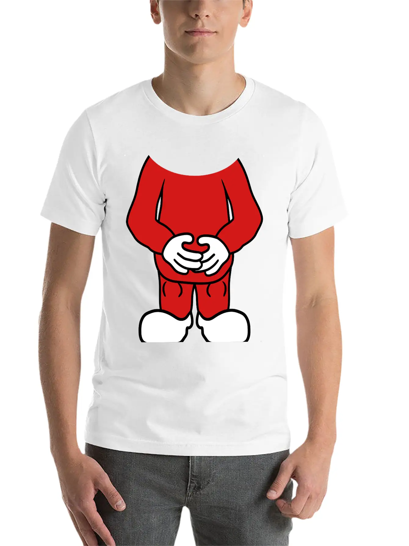 Small Body Head Comic Cartoon Clipart Funny Headle Breathable Graphic T-Shirt – Perfect For Casual Days
